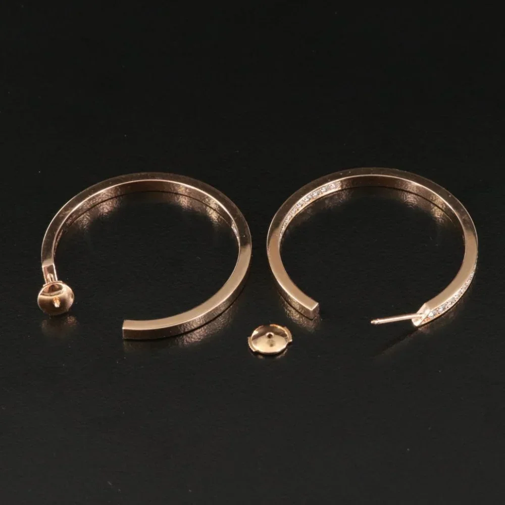 Cartier 18K 2.25 CTW Diamond Inside-Out Hoop Earrings